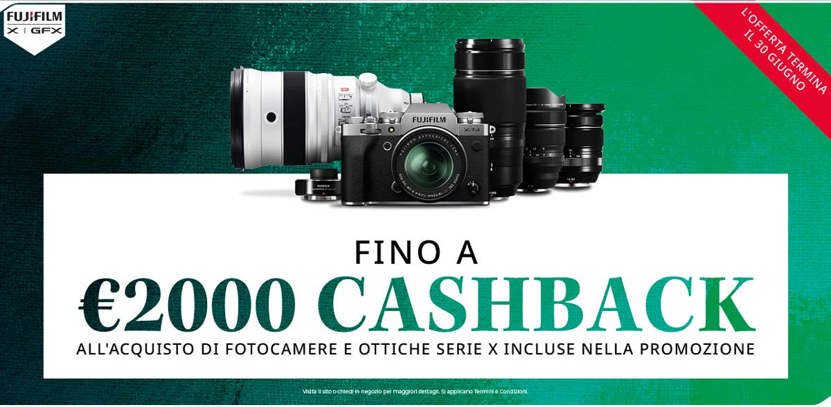 FUJIFILM, fino a 2.000 Euro di cashback!